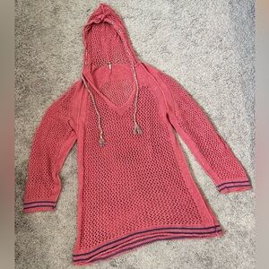 Free People Shadow Stripe Mesh Hoodie